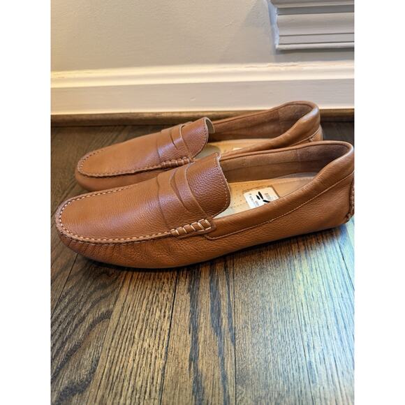 Nordstrom Mens Shop Brown Leather Driving Moccasins Slip Ons Size Mens 12 US main image 9